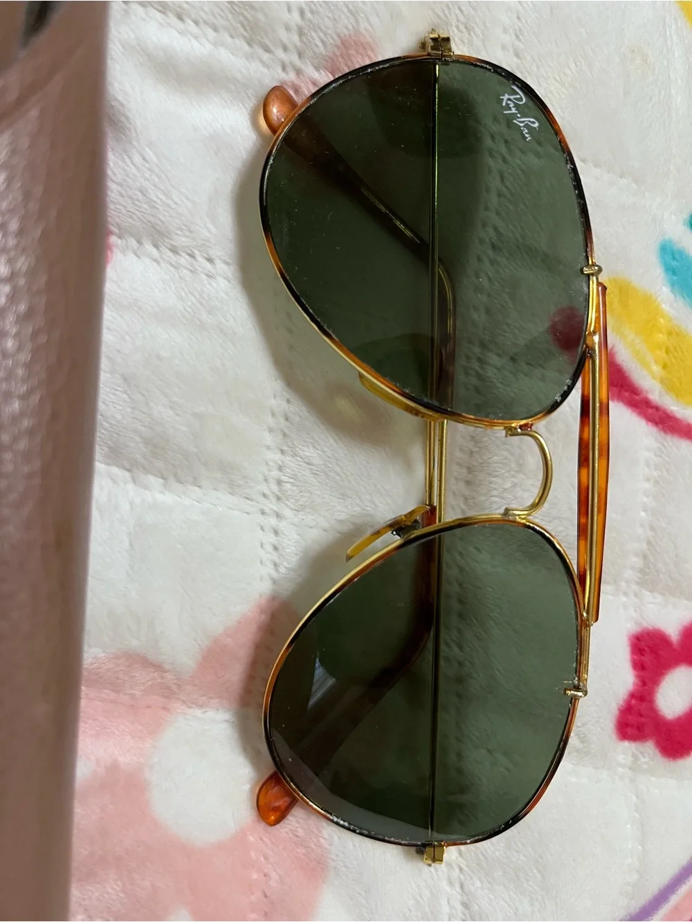 Vintage80s Ray-Ban Outdoorsman II Tortuga Tortoise Brown B-15 Aviator Sunglasses